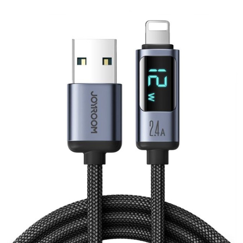 Cablu de date USB la Lightning 2.4A, 1.2m - JoyRoom (S-AL012A16) - Black