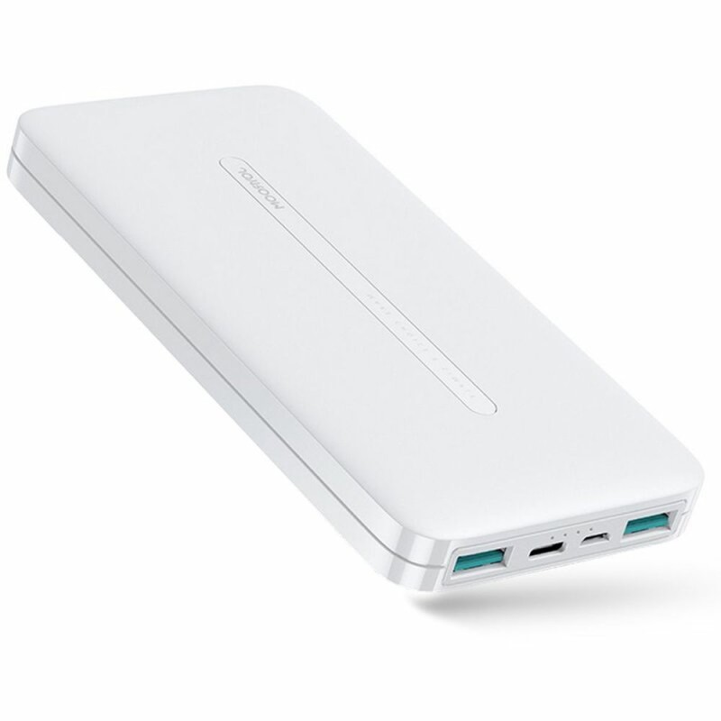 Baterie Externa 2x USB, Type-C, Micro-USB, 2.1A, 10000mAh - JoyRoom (JR-T012) - White