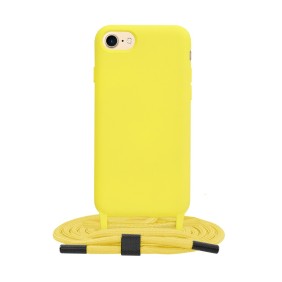 Husa pentru iPhone 7 / 8 / SE 2, SE 2020 / SE 3, SE 2022 - Techsuit Crossbody Lanyard - Yellow