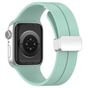 Curea pentru Apple Watch 1/2/3/4/5/6/7/8/9/SE/SE 2/Ultra/Ultra 2 (42/44/45/49mm) - Techsuit Watchband (W011) - Teal Green