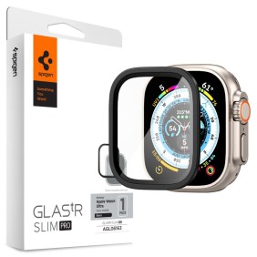 Folie pentru Apple Watch Ultra / Ultra 2 - Spigen Glas.tR Slim Pro - Black
