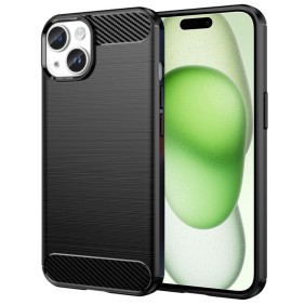 Husa pentru iPhone 15 - Techsuit Carbon Silicone - Black