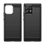 Husa pentru Motorola Edge 40 Pro - Techsuit Carbon Silicone - Black