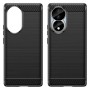 Husa pentru Honor 80 / Honor 90 - Techsuit Carbon Silicone - Black