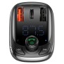 Modulator FM cu Incarcator pentru Masina 2x USB, Type-C, Bluetooth MP3 Player - Baseus S-13 (CCMT000101) - Black