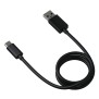 Cablu de Date USB la Type-C pentru Moto Z4/G7/G Power/Play/Pure/Stylus, 3A, 1m - Motorola (SKN6473A) - Black (Bulk Packing)