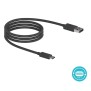 Cablu de Date USB la Type-C pentru Moto Z4/G7/G Power/Play/Pure/Stylus, 3A, 1m - Motorola (SKN6473A) - Black (Bulk Packing)