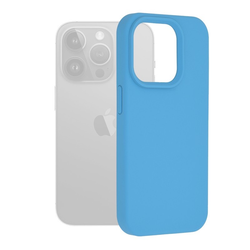 Husa pentru iPhone 15 Pro - Techsuit Soft Edge Silicone - Denim Blue