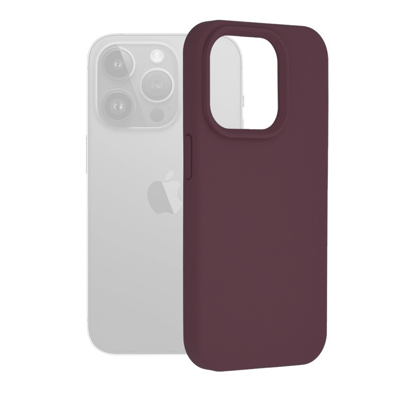 Husa pentru iPhone 15 Pro - Techsuit Soft Edge Silicone - Plum Violet