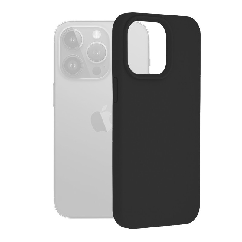 Husa pentru iPhone 15 Pro Max - Techsuit Soft Edge Silicone - Black