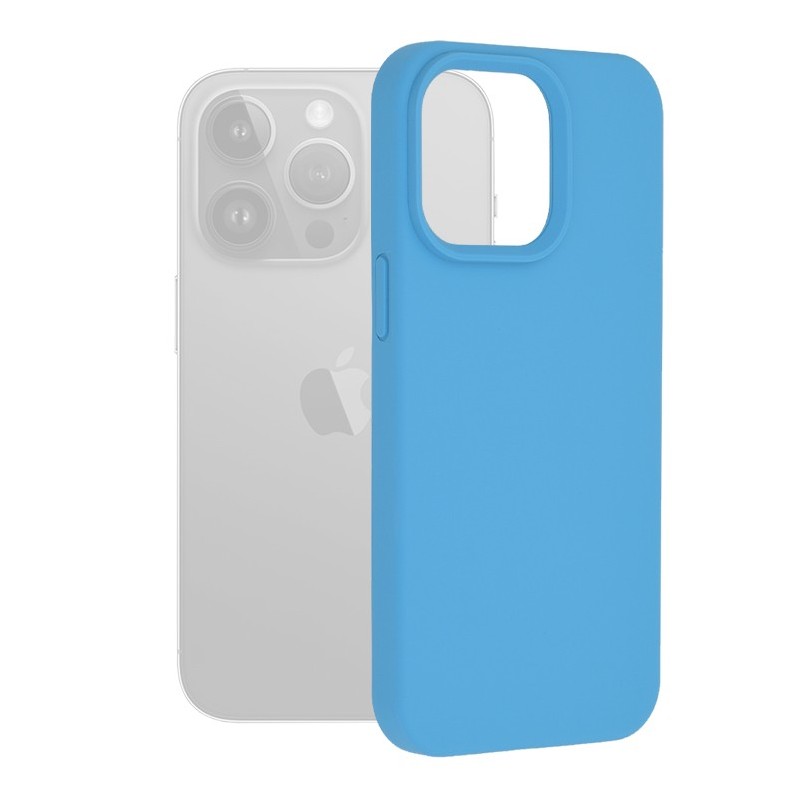 Husa pentru iPhone 15 Pro Max - Techsuit Soft Edge Silicone - Denim Blue