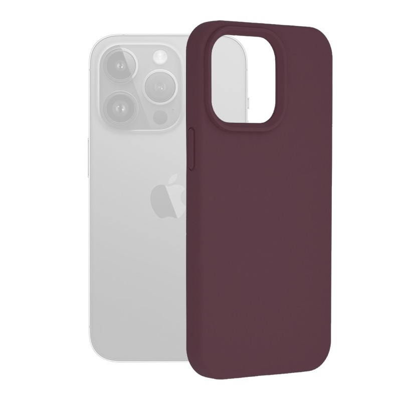 Husa pentru iPhone 15 Pro Max - Techsuit Soft Edge Silicone - Plum Violet