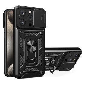 Husa pentru iPhone 15 Pro Max - Techsuit CamShield Series - Black