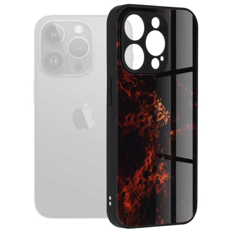 Husa pentru iPhone 15 Pro - Techsuit Glaze Series - Red Nebula