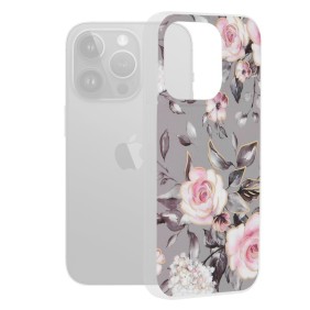 Husa pentru iPhone 15 Pro - Techsuit Marble Series - Bloom of Ruth Gray