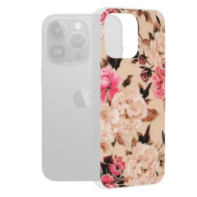 Husa pentru iPhone 15 Pro Max - Techsuit Marble Series - Mary Berry Nude