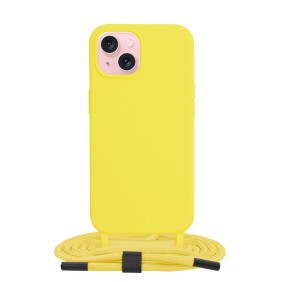 Husa pentru iPhone 15 - Techsuit Crossbody Lanyard - Yellow