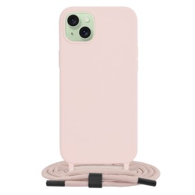 Husa pentru iPhone 15 Plus - Techsuit Crossbody Lanyard - Pink