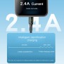 Cablu de Date Lightning 2.4A, 480Mbps, 1.2m - Yesido (CA97) - Black