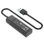 Hub 4 in 1 USB la 4 x USB - Hoco (HB25) - Black