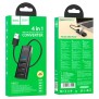 Hub 4 in 1 USB la 4 x USB - Hoco (HB25) - Black