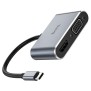 Hoco - OTG Adapter Eco (HB30) - Type-C to HDMI, VGA, USB3.0, Type-C 4K@30Hz, 100W, 5Gbps - Metal Gray