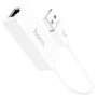 Adaptor USB la RJ45, 100Mbps, 15cm - Hoco Acquire (UA22) - White