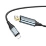 Cablu Video Lightning la HDMI, for iOS8.0+, 3.3V, 500mA, 1080p HD, 2m - Hoco (UA15) - Metal Gray