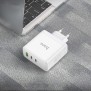 Incarcator pentru Priza GaN, Fast Charging, USB, 2x Type-C, 65W - Hoco Glory (N30) - White