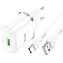 Incarcator priza USB-A, 18W, 3A + Cablu Type-C 1m - Hoco Special (N3) - White