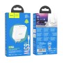 Incarcator pentru Priza GaN, Fast Charging, USB, 2x Type-C, 65W + Cablu Type-C - Hoco Glory (N30) - White