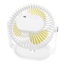 Ventilator Mic pentru Birou cu Lumina LED - Hoco (F14) - White