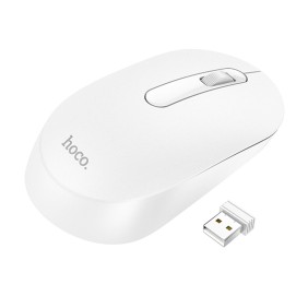 Mouse Fara Fir 2.4G, 1200 DPI - Hoco Platinum (GM14) - White