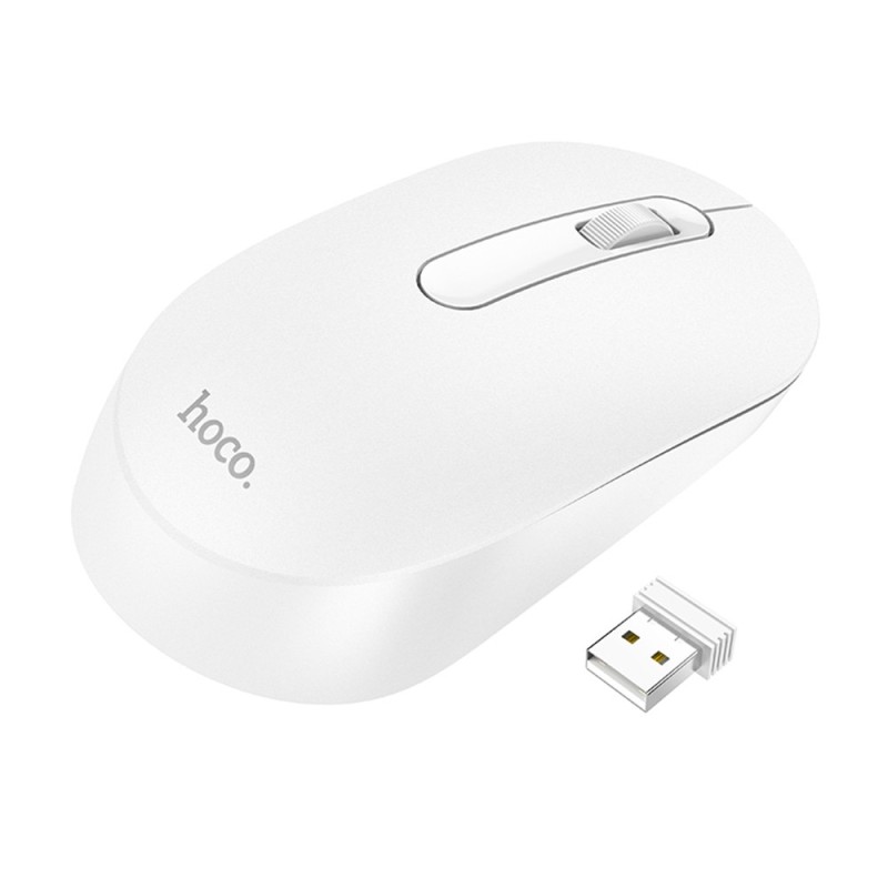 Mouse Fara Fir 2.4G, 1200 DPI - Hoco Platinum (GM14) - White