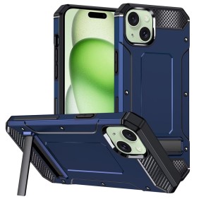Husa pentru iPhone 15 - Techsuit Hybrid Armor Kickstand - Blue