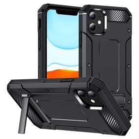 Husa pentru iPhone 12 / 12 Pro - Techsuit Hybrid Armor Kickstand - Black