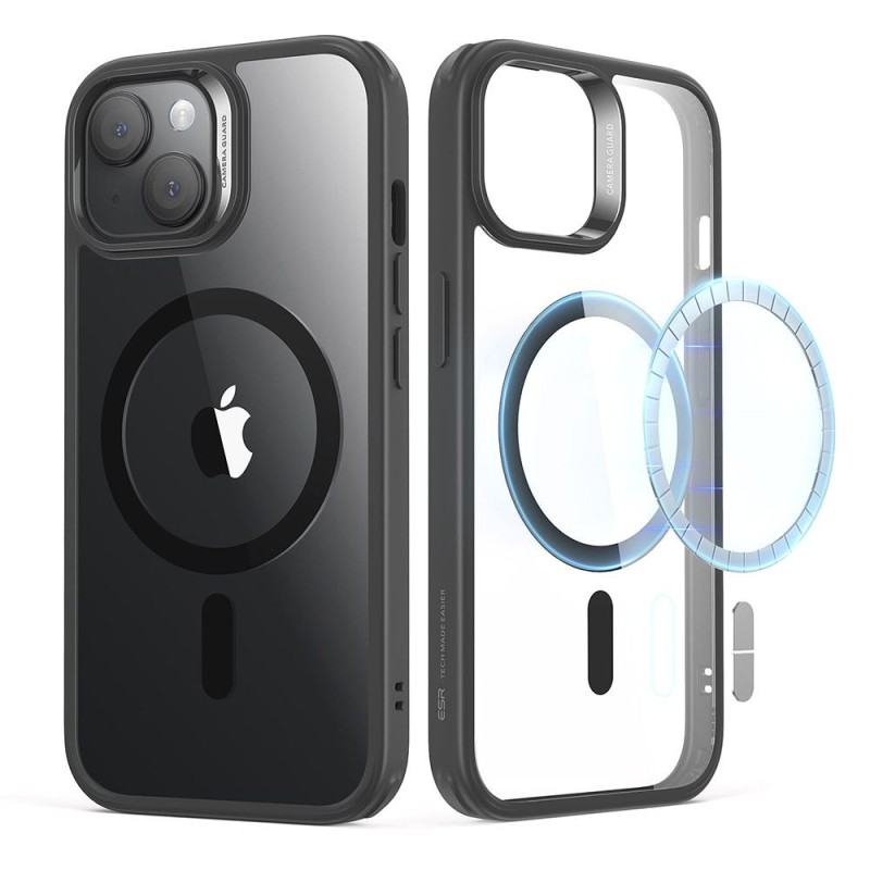 Husa pentru iPhone 15 - ESR Classic Hybrid HaloLock - Clear Black