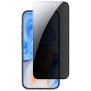 Folie pentru iPhone 15 - Tempered Glass Privacy - Black