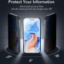 Folie pentru iPhone 15 - Tempered Glass Privacy - Black