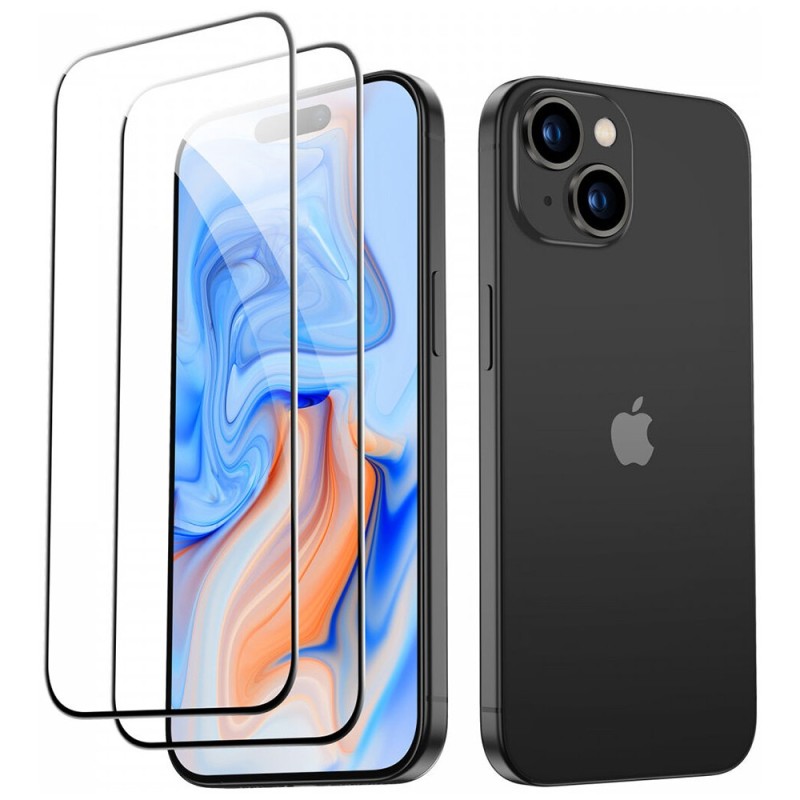 Folie pentru iPhone 15 Pro (set 2) - ESR Tempered Glass - Black