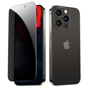 Folie pentru iPhone 15 Pro - Tempered Glass Privacy - Black