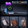 Husa pentru iPhone 15 - Techsuit MagSafe Ghost Holder Series - Matte Green