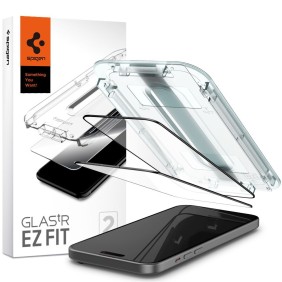 Folie pentru iPhone 15 (set 2) - Spigen Glas.tR EZ FIT - Black