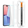 Folie pentru iPhone 15 Pro (set 2) - Spigen Glas.tR EZ FIT - Clear