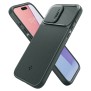 Husa iPhone 15 Pro Max - Spigen Optik Armor - Abyss Green