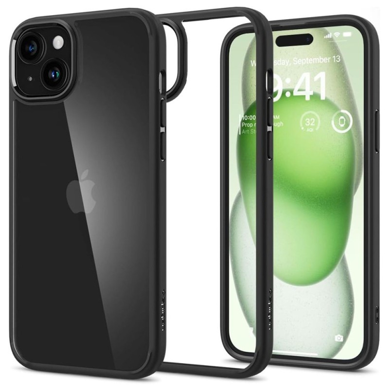 Husa pentru iPhone 15 Plus - Spigen Ultra Hybrid - Matte Black