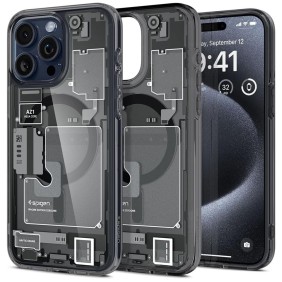 Husa pentru iPhone 15 Pro Max - Spigen Ultra Hybrid MagSafe Zero One - Black
