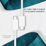 Cablu de Date Fast Charging, 2x Type-C, 5A, 1m - Samsung (EP-DN975BWEGWW) - White (Bulk Packing)