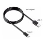 Cablu de Date USB la Type-C, 2.1A, 480Mbps, 0.8m - Samsung (EP-DR140ABE) - Black (Bulk Packing)