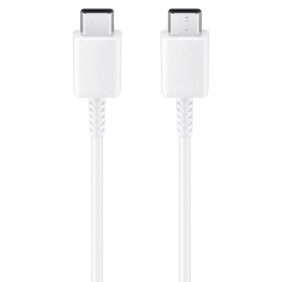 Samsung - Data Cable (EP-DW767JWE) - USB-C to Type-C, Fast Charging, 25W, 1.8m - White (Bulk Packing)